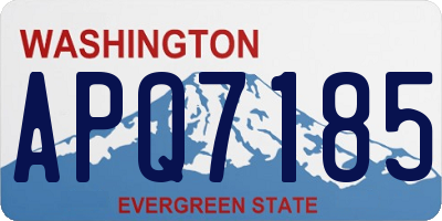 WA license plate APQ7185