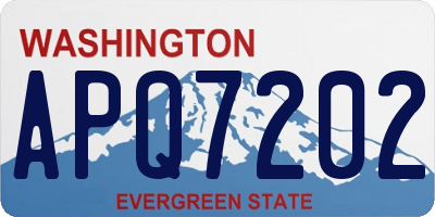 WA license plate APQ7202