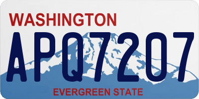 WA license plate APQ7207