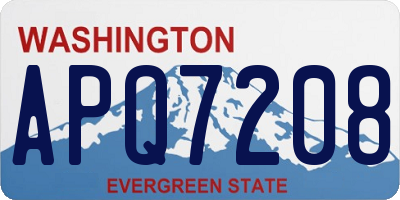 WA license plate APQ7208