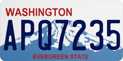 WA license plate APQ7235