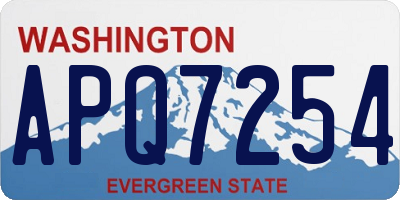 WA license plate APQ7254