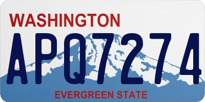 WA license plate APQ7274