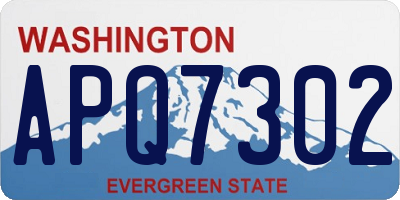 WA license plate APQ7302