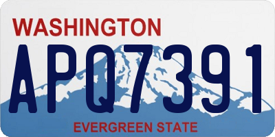 WA license plate APQ7391