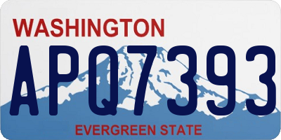 WA license plate APQ7393