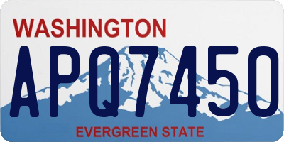 WA license plate APQ7450