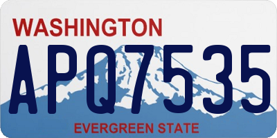 WA license plate APQ7535