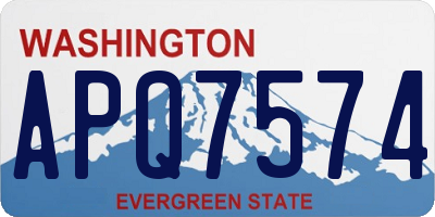 WA license plate APQ7574