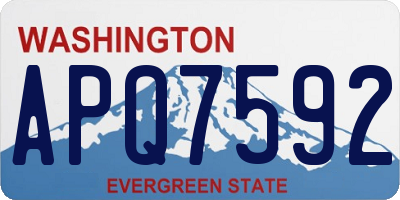 WA license plate APQ7592