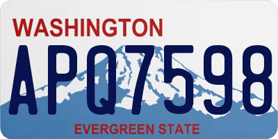 WA license plate APQ7598