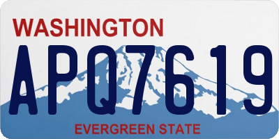 WA license plate APQ7619