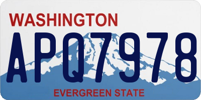 WA license plate APQ7978