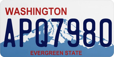 WA license plate APQ7980