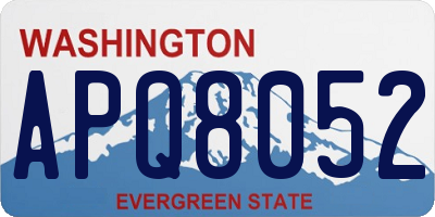WA license plate APQ8052