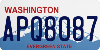 WA license plate APQ8087