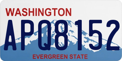 WA license plate APQ8152
