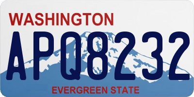 WA license plate APQ8232
