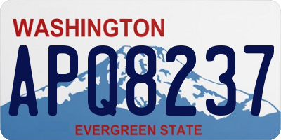 WA license plate APQ8237