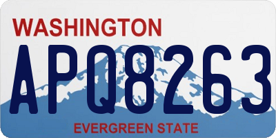 WA license plate APQ8263