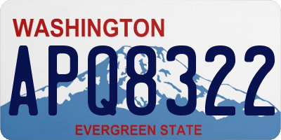 WA license plate APQ8322