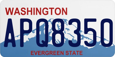 WA license plate APQ8350