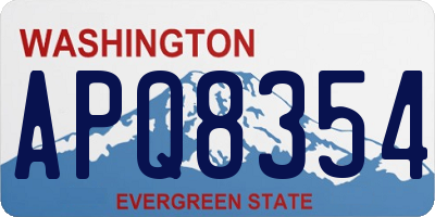 WA license plate APQ8354