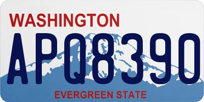 WA license plate APQ8390