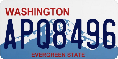 WA license plate APQ8496