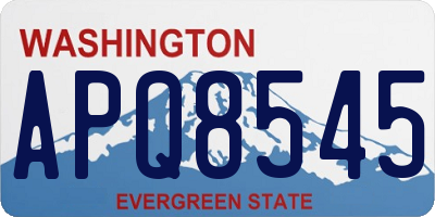 WA license plate APQ8545