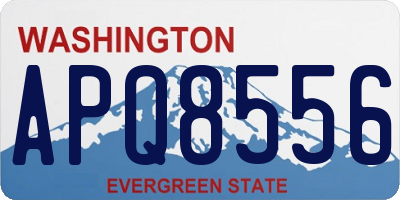 WA license plate APQ8556