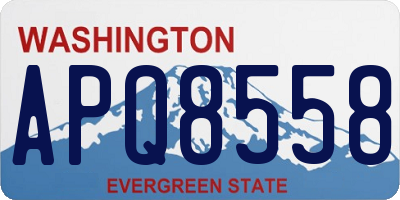 WA license plate APQ8558