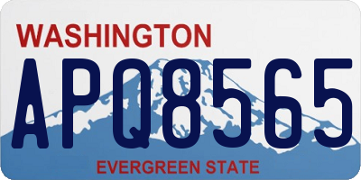 WA license plate APQ8565