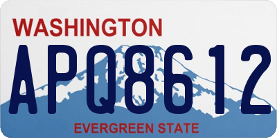 WA license plate APQ8612