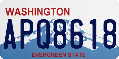 WA license plate APQ8618