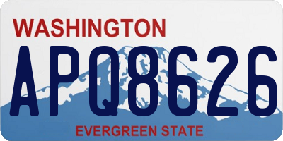 WA license plate APQ8626