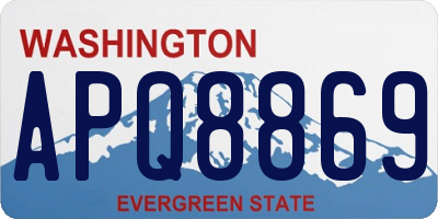 WA license plate APQ8869