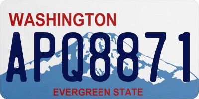 WA license plate APQ8871