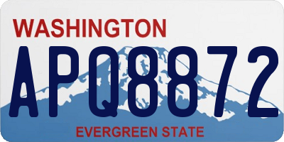 WA license plate APQ8872