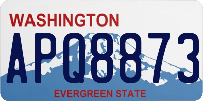 WA license plate APQ8873