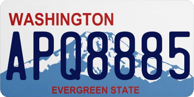 WA license plate APQ8885