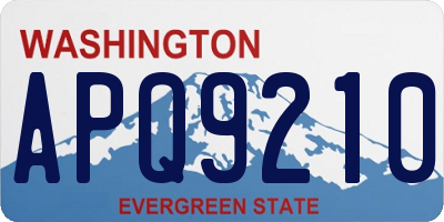 WA license plate APQ9210