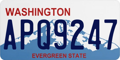 WA license plate APQ9247