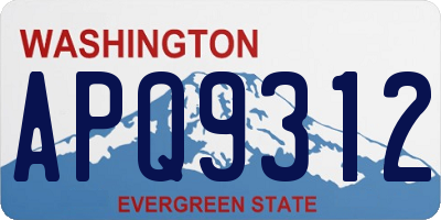 WA license plate APQ9312