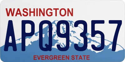 WA license plate APQ9357