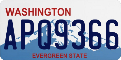 WA license plate APQ9366
