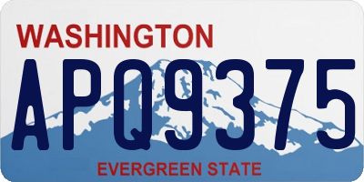 WA license plate APQ9375