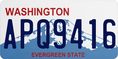WA license plate APQ9416