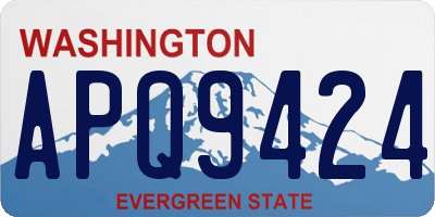 WA license plate APQ9424
