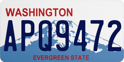 WA license plate APQ9472
